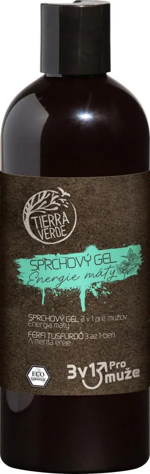 Tierra Verde  Sprchový gél 3 v 1 pre mužov Energy of mint fľaša 500 ml
