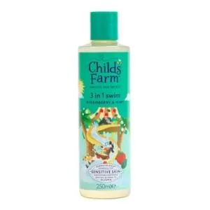 Childs Farm Sprchový gél, šampón a kondicionér 3v1 po kúpaní jahoda a mäta 250 ml