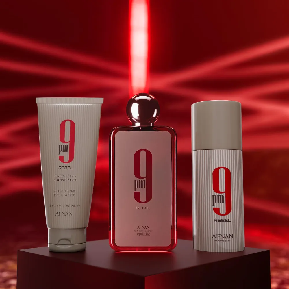9 pm Rebel 100 ml + telový sprej 150 ml + SG parfumovaná voda unisex