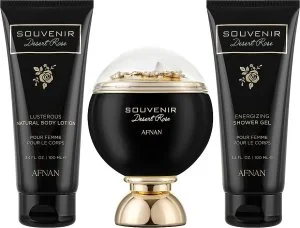 Afnan Souvenir Desert Rose U 100 ml + telové mlieko 100 ml + sprchový gél parfumovaná voda