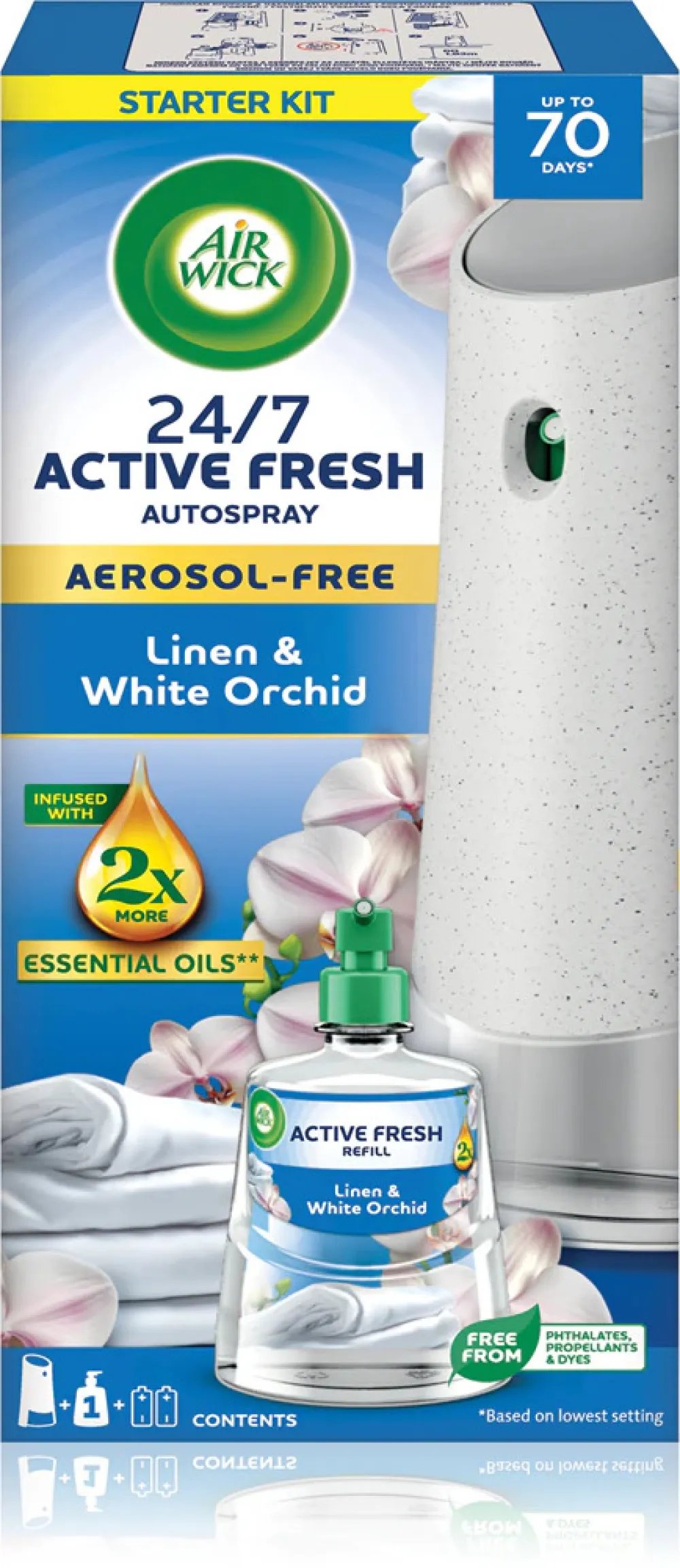Active Fresh Svieža bavlna automatický osviežovač vzduchu 228 ml