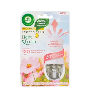 Air Wick Rozkvitnutá Lúka elektrický osviežovač vzduchu 19 ml prístroj + náplň