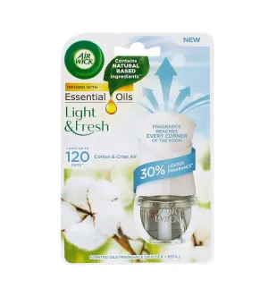 Air Wick Svieža Bavlna elektrický osviežovač vzduchu 19 ml prístroj + náplň