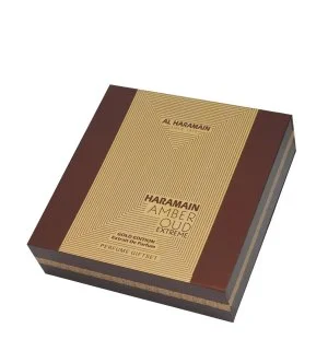 Al Haramain Amber Oud Extreme Gold Edition darčeková sada unisex parfumový extrakt 75 ml + parfumový extrakt 30 ml + deosprej