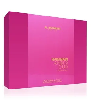 Al Haramain Amber Oud Ultra Violet darčeková sada pre ženy parfumovaná voda 75 ml + parfumovaná voda 30 ml + telová hmla