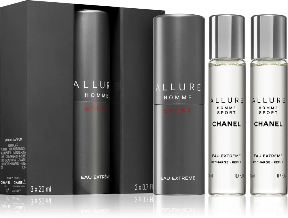 Allure Homme Sport Eau Extrême EDT plniteľný 20 ml + EDT náplň 2 x 20 ml M 60 ml