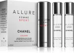 Allure Homme Sport EDC plniteľný 20 ml + EDC náplň 2 x 20 ml M 60 ml
