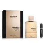 Amber Oud Black Edition darčeková sada + plniteľný rozprašovač parfumu parfumovaná voda unisex 150 ml