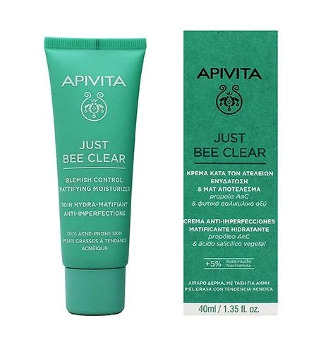 Just Bee Clear Blemish Control Mattifying Moisturizer hydratačný krém na tvár s niacínamidom 40 ml