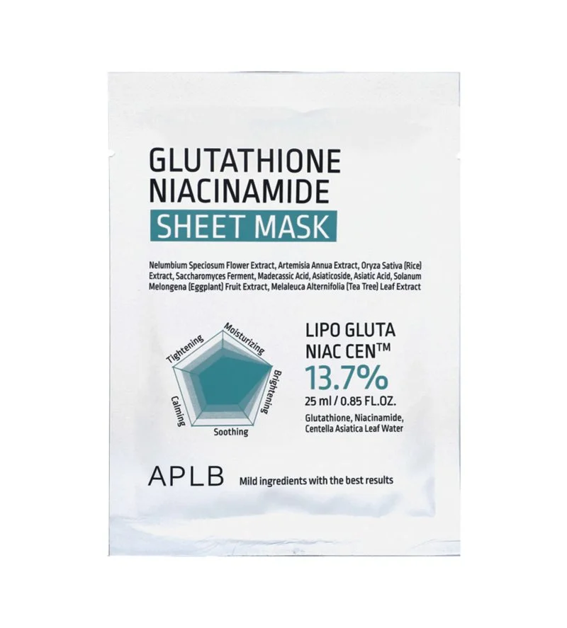 Glutathione Niacinamide Sheet Mask hydratačno-rozjasňujúca maska 25 ml