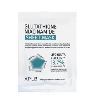 APLB Glutathione Niacinamide Sheet Mask hydratačno-rozjasňujúca maska