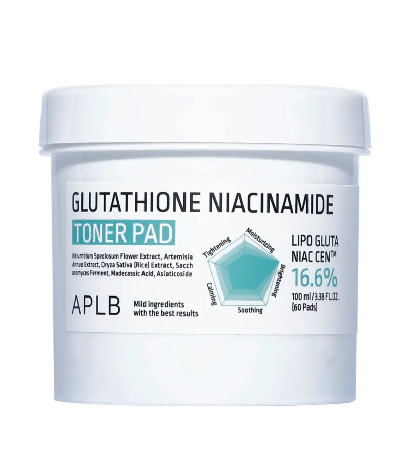 Glutathione Niacinamide Toner Pad hydratačno-rozjasňujúce tonerové tampóniky 60 ks / 100 ml