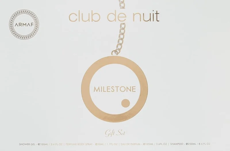 Club de Nuit Milestone Sada – parfumovaná voda 30 ml + vlasový sprej 55 ml + mydlo 130 g + telový sprej 50 ml