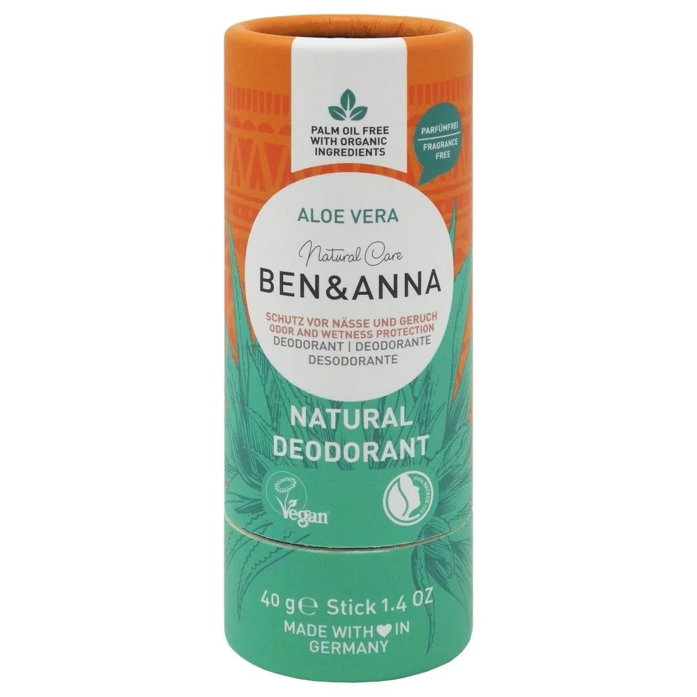 Ben & Anna Tuhý dezodorant bez parfumácie (40 g) - Aloe vera - pre citlivú pokožku