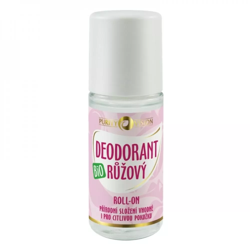 Purity Vision Bio ružový dezodorant roll-on 50 ml