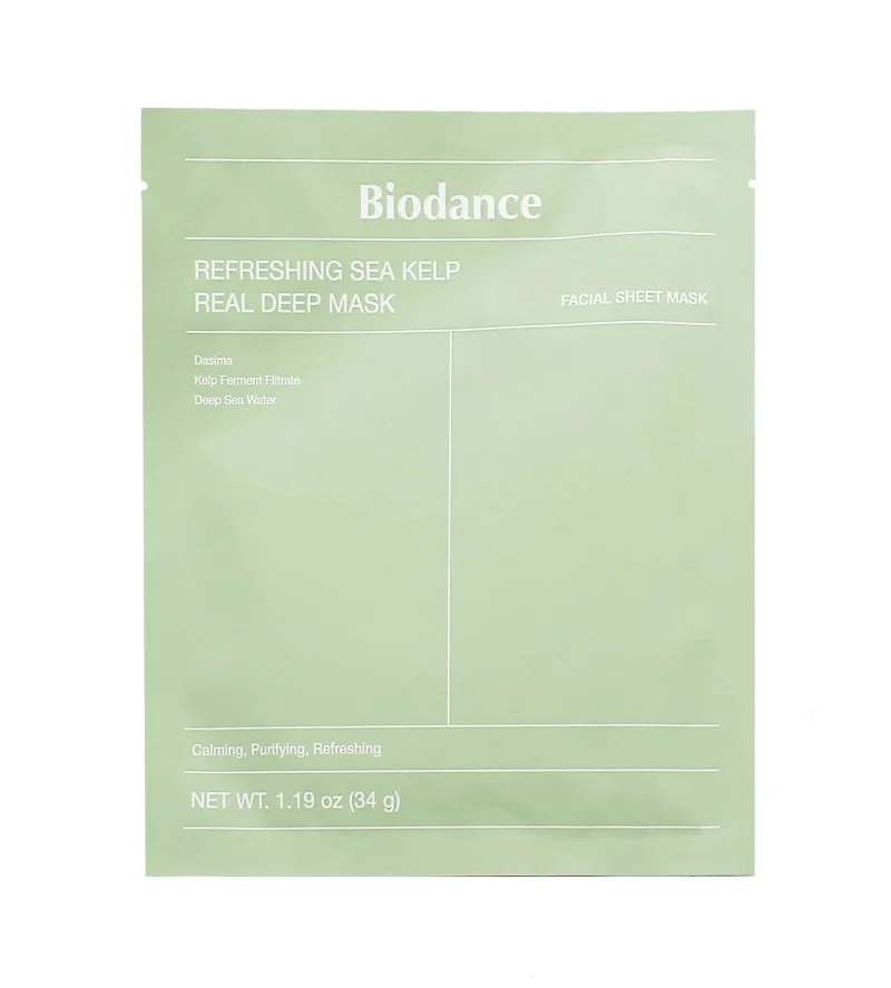 Refreshing Sea Kelp Real Deep Mask upokojujúca hydrogélová pleťová maska 34 g