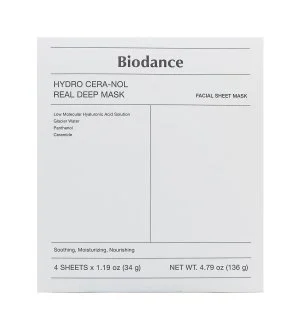 Biodance Hydro Cera-Nol Real Deep Mask hydratačná hydrogélová pleťová maska 4x34 g