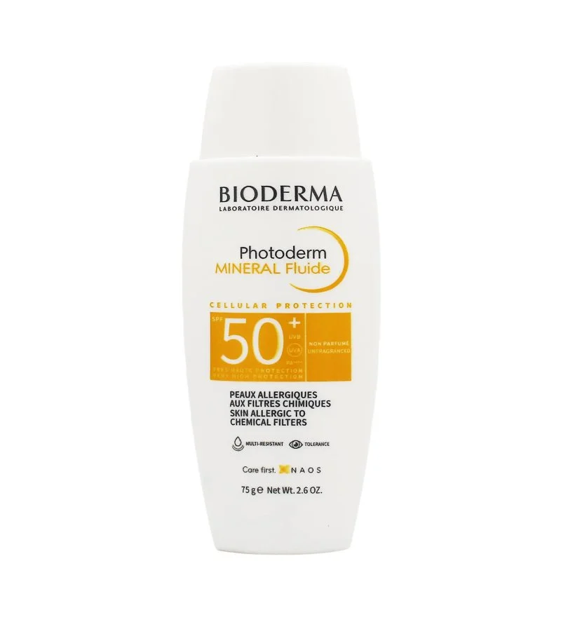 Photoderm Mineral Fluide minerálny opaľovací fluid pre citlivú pokožku SPF 50+ 75 g