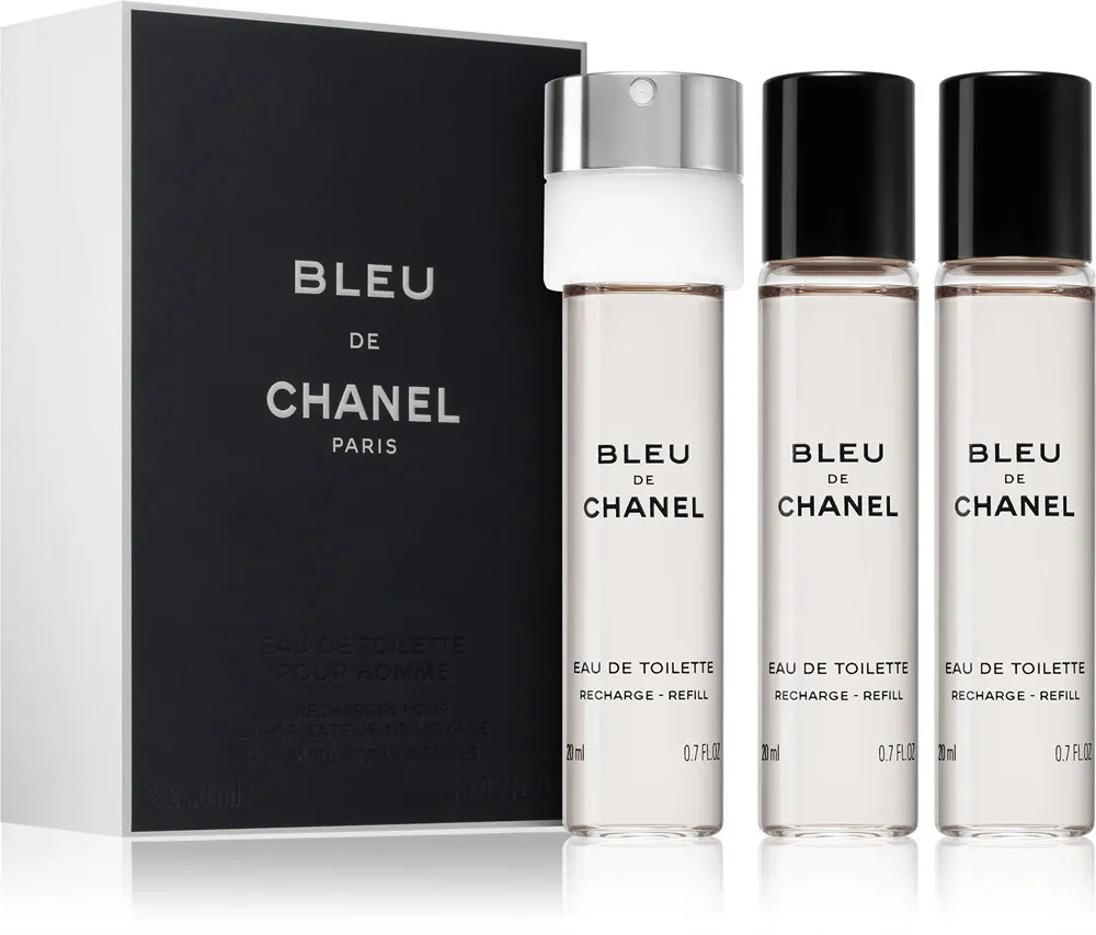 Bleu de Chanel EDT náplň 2 x 20 ml + EDT náplň s rozprašovačom 20 ml M 60 ml
