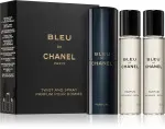Bleu de Chanel plniteľný vreckový sprej 20 ml + náplň 2 x parfum pre mužov