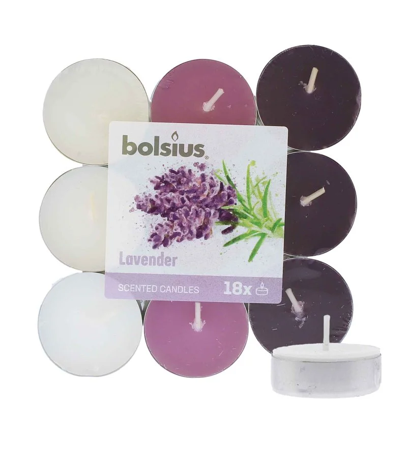 Scented Tealights Lavender 4h čajová sviečka 18 ks