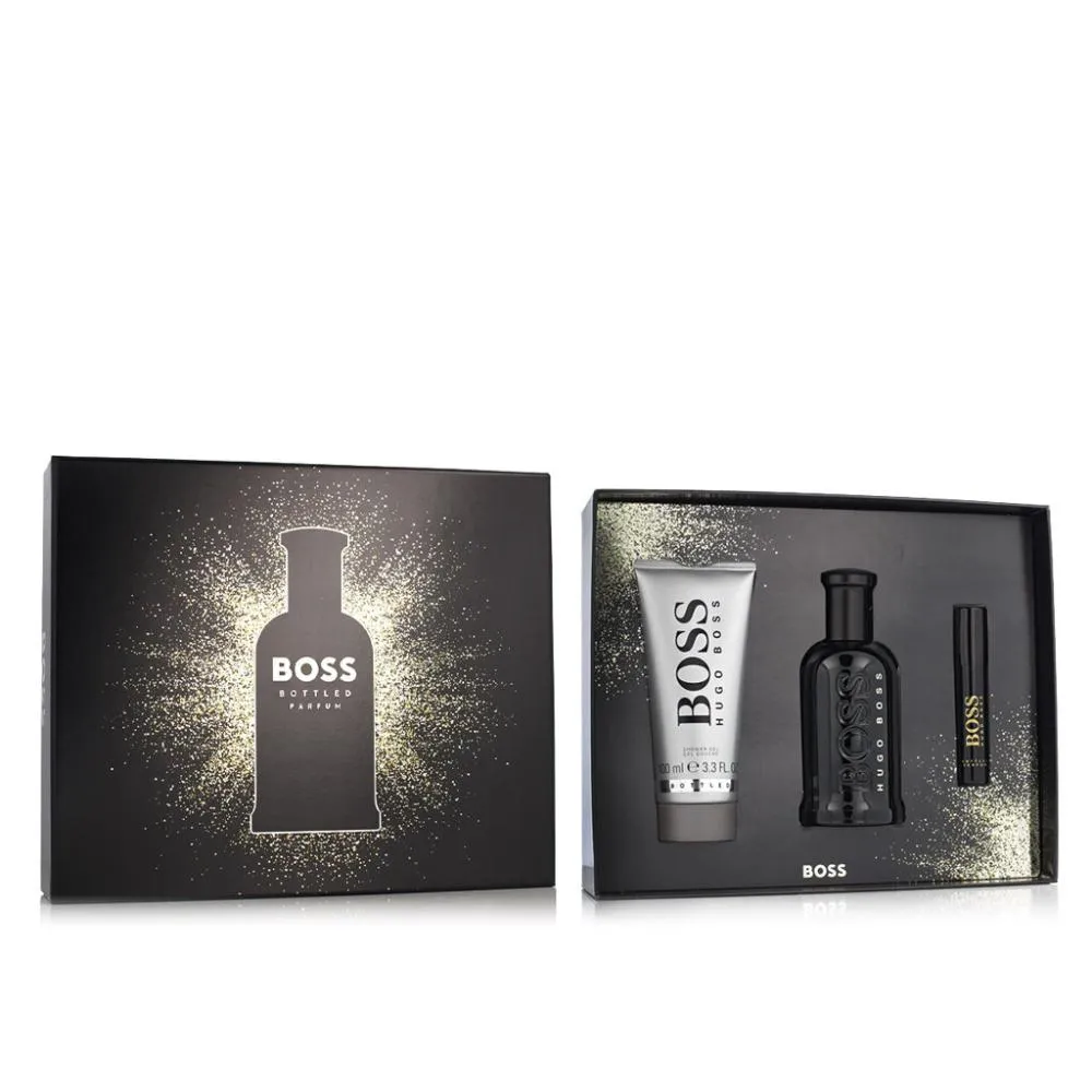 Boss Boss Bottled Parfum 100 ml + Parfum MINI 10 ml + SG parfum pre mužov