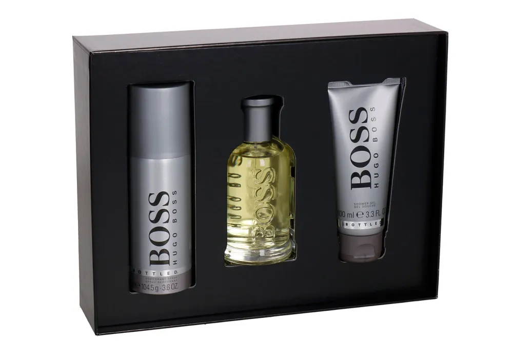 Boss Bottled darčeková sada 100 ml + sprchový gél 100 ml + deodorant toaletná voda pre mužov
