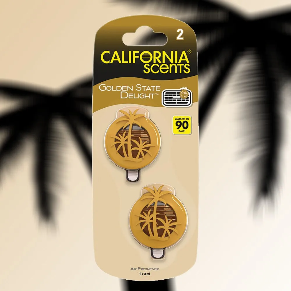 Mini Diffuser Golden State Delight vôňa do auta 2 x 3 ml 2x3 ml