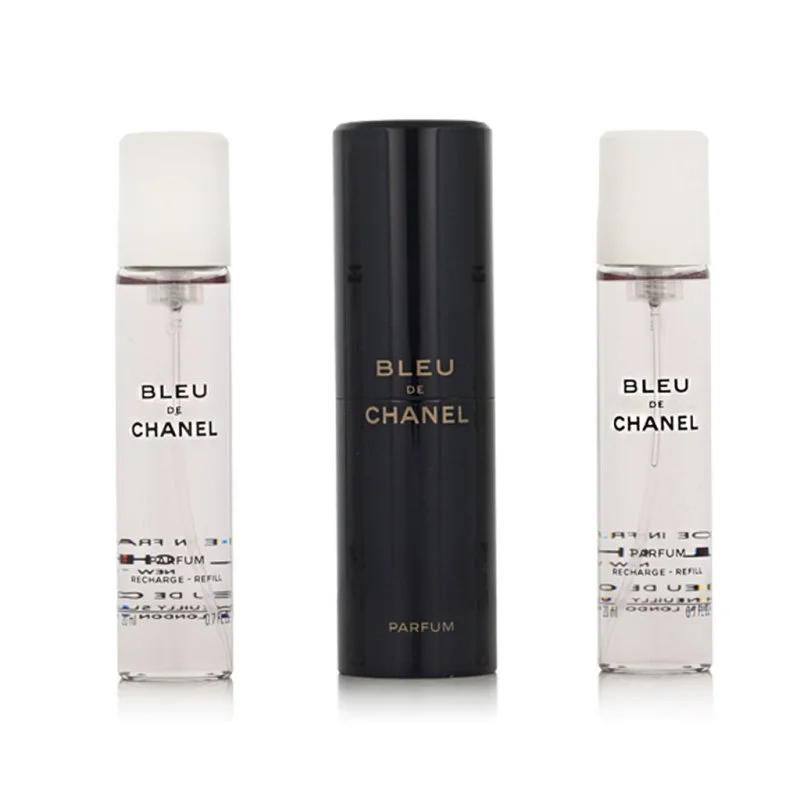 Chanel Bleu de Chanel plniteľný vreckový sprej 20 ml + náplň 2 x parfum pre mužov 20 ml