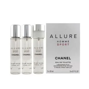 Chanel Allure Homme Sport EDT náplň 2 x 20 ml + EDT náplň s rozprašovačom 20 ml M