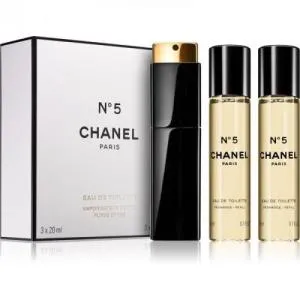 Chanel No 5 EDT plniteľný 20 ml + EDT náplň 2 x 20 ml W