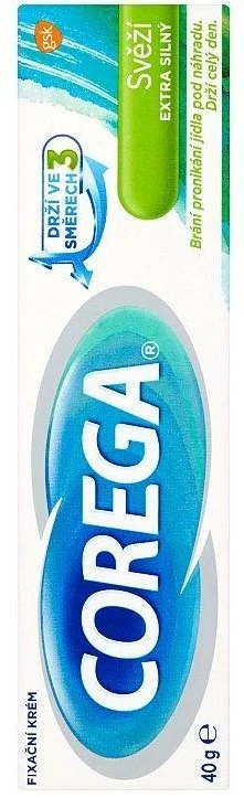 Corega Svieži extra silný fixačný krém na zubné náhrady 40 g