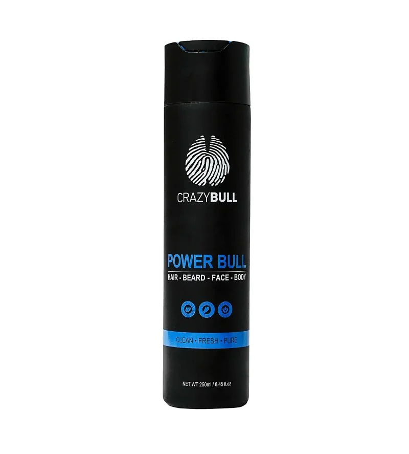 Power Bull Hair-Beard-Face-Body multifunkčný šampón 4 v 1 na vlasy, fúzy, tvár a telo 250 ml