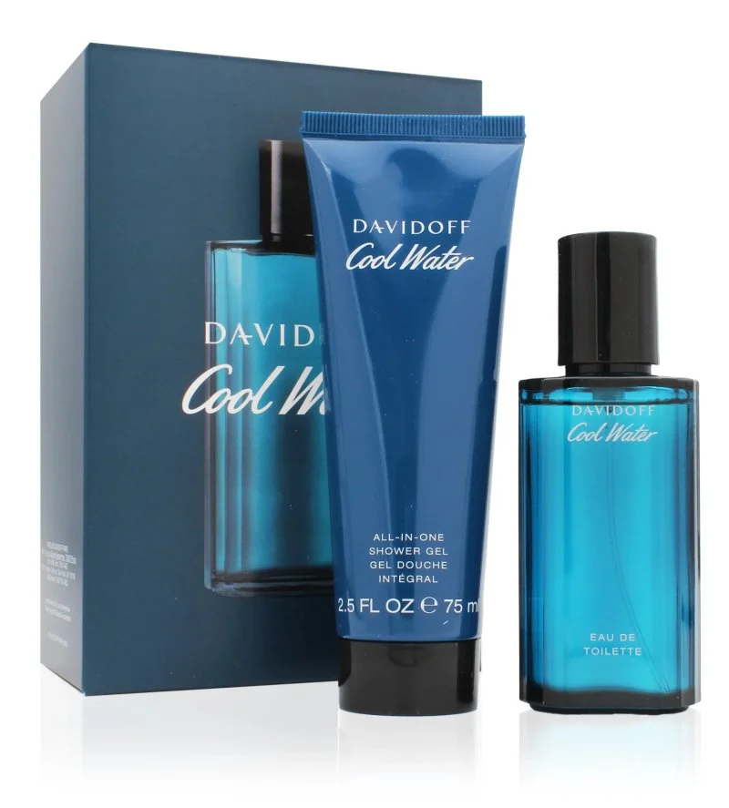 Cool Water darčeková sada 40 ml + sprchový gél toaletná voda pre mužov