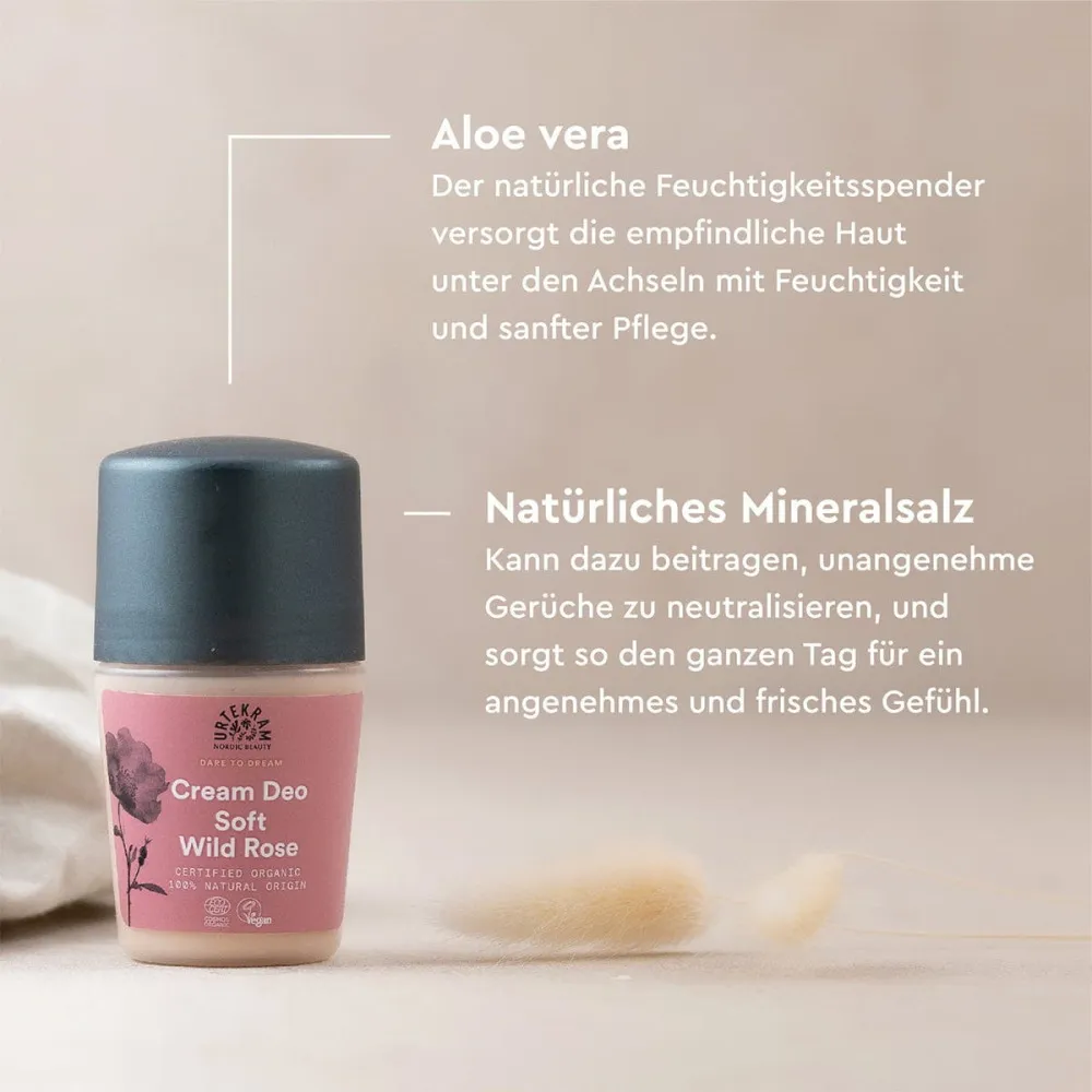 Urtekram Dezodorant roll on krém divoká ruža 50 ml BIO