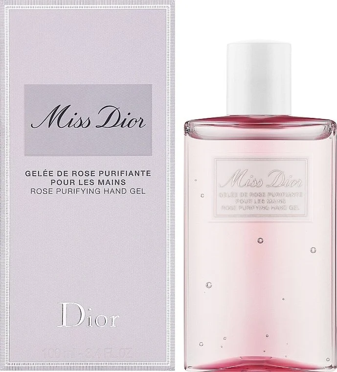 Miss Dior čistiaci gél na ruky s vôňou ruže 100 ml