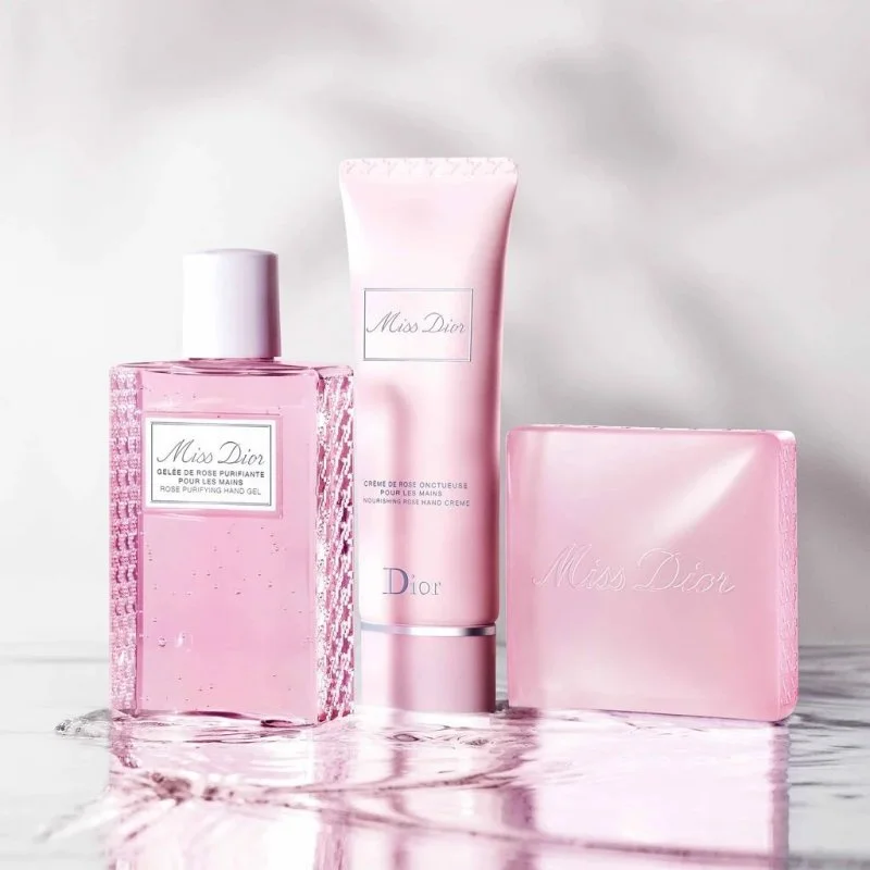 Miss Dior čistiaci gél na ruky s vôňou ruže 100 ml