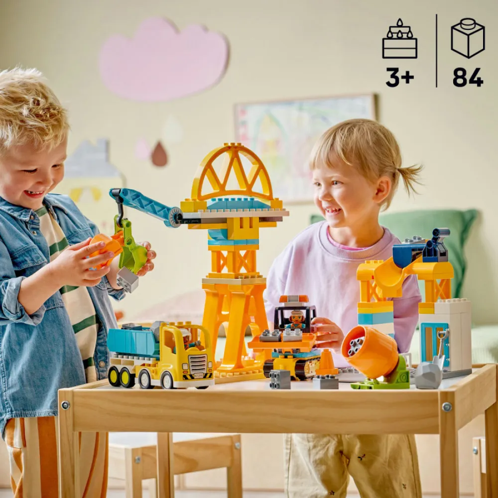 DUPLO® 10476 Stavenisko a vozidlá 3 v 1