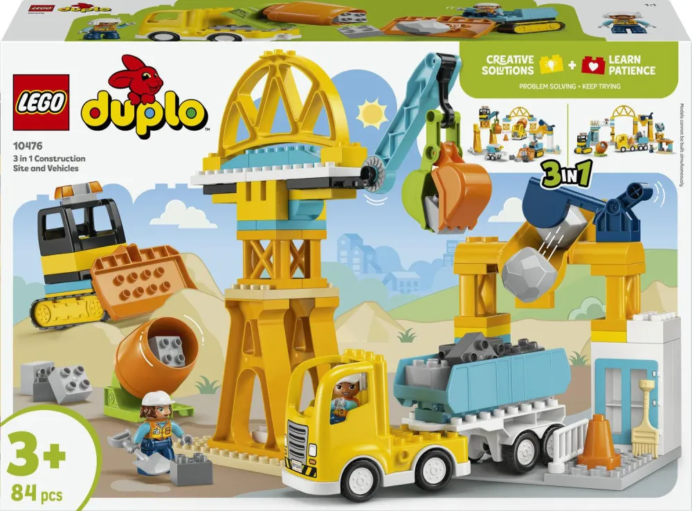 DUPLO® 10476 Stavenisko a vozidlá 3 v 1