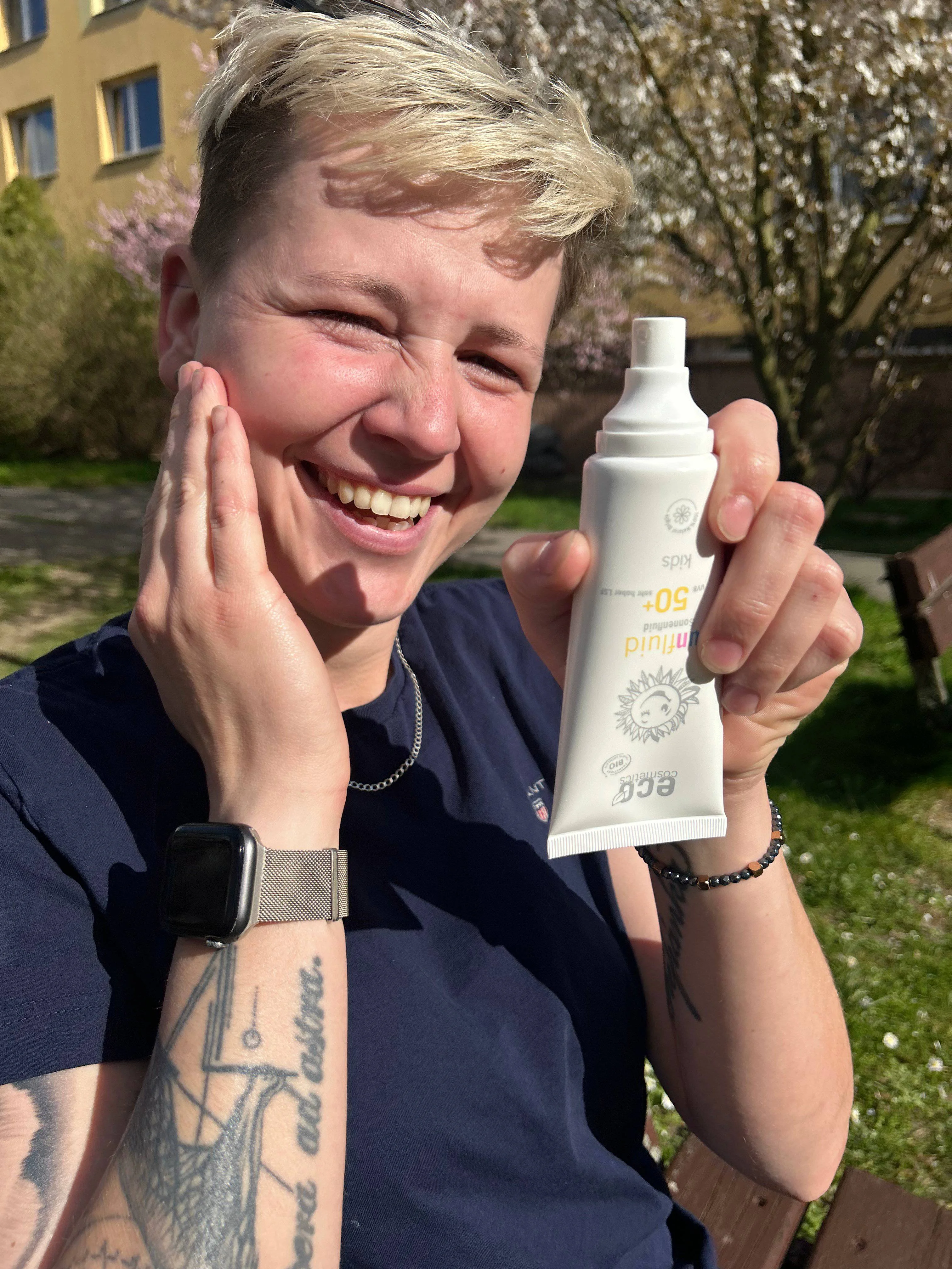 Eco Cosmetics Detský opaľovací fluid SPF 50+ BIO (100 ml) - s prírodným minerálnym filtrom