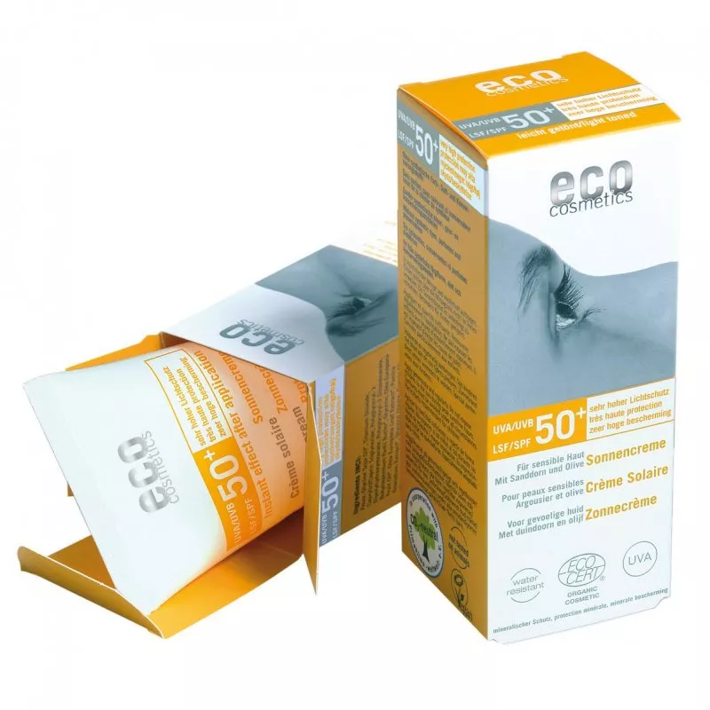 Eco Cosmetics Opaľovací krém SPF 50 BIO (75 ml) - ľahko tónovaný