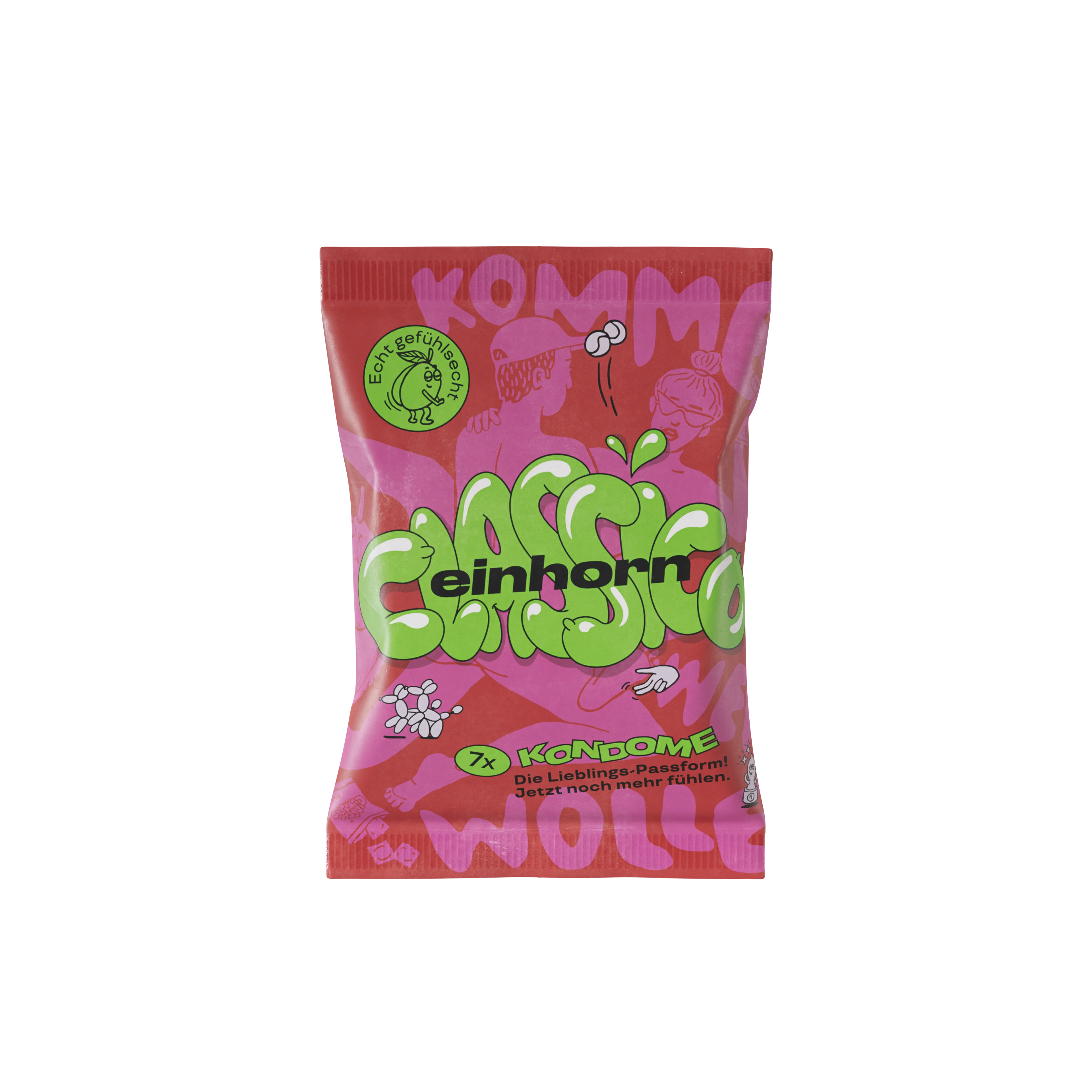 Einhorn Kondómy Classic 3 ks - vegánske, bez parfumácie
