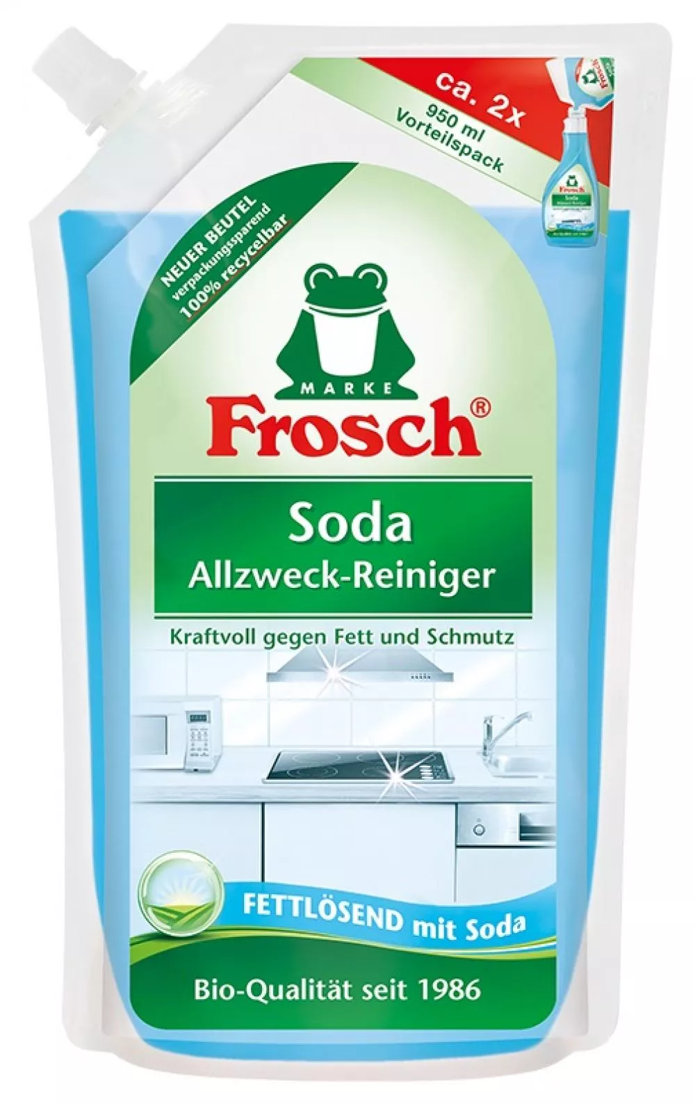 Frosch ECO čistič kuchyne s prírodnou sódou - náhradná kazeta (950 ml)