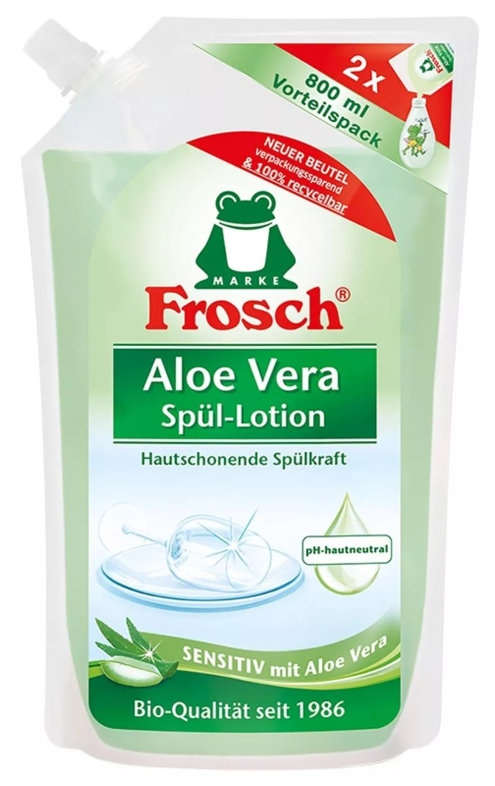 Frosch EKO prostriedok na umývanie riadu Aloe vera - náhradná náplň (800 ml)