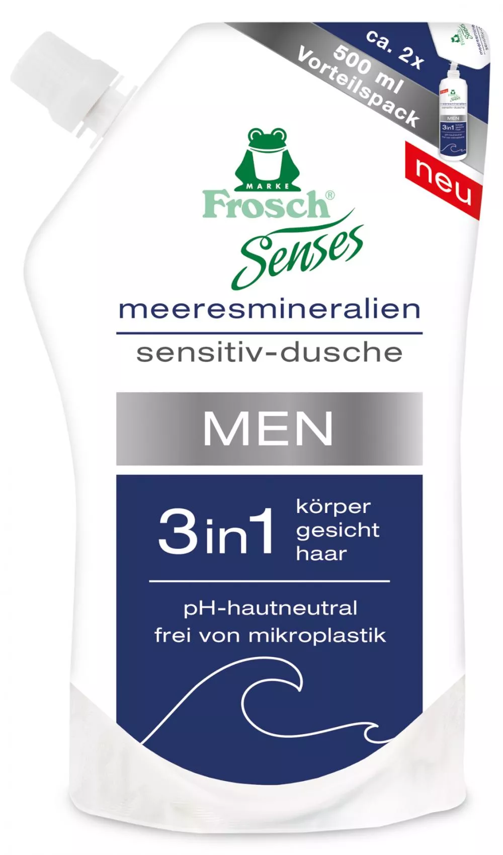 Frosch EKO Senses Pánsky sprchový gél 3v1 - náplň (500 ml)