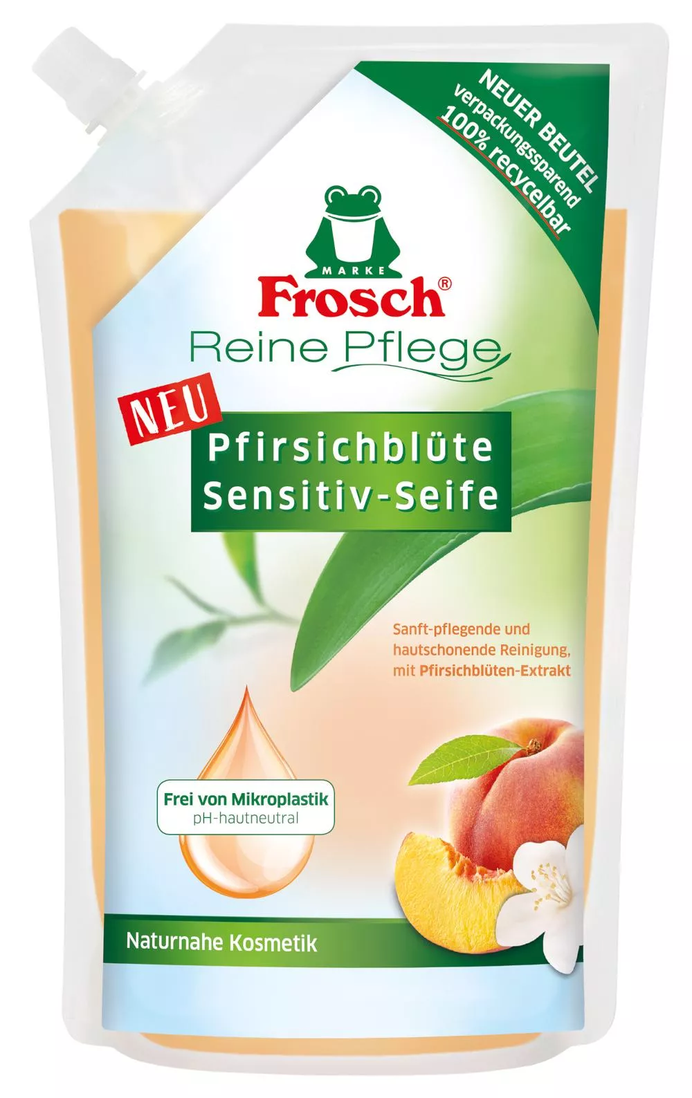 Frosch EKO Tekuté mydlo Peach - náhradná náplň (500 ml)