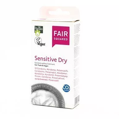 Fair Squared Kondóm Sensitive Dry (10 ks) - vegánsky a fair trade