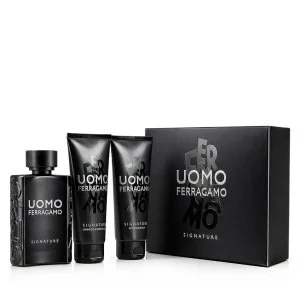 Salvatore Ferragamo Uomo Signature 100 ml + ASB 100 ml + pánsky šampón a sprchový gél parfumovaná voda pre mužov