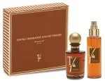 Darčeková sada Patchoulove: vonný difuzér s tyčinkami 100 ml + sprej na textílie 100 ml