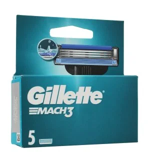 Gillette Mach3 Náhradné holiace hlavice 5 ks